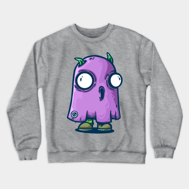 ghost trying to scare Crewneck Sweatshirt by manuvila